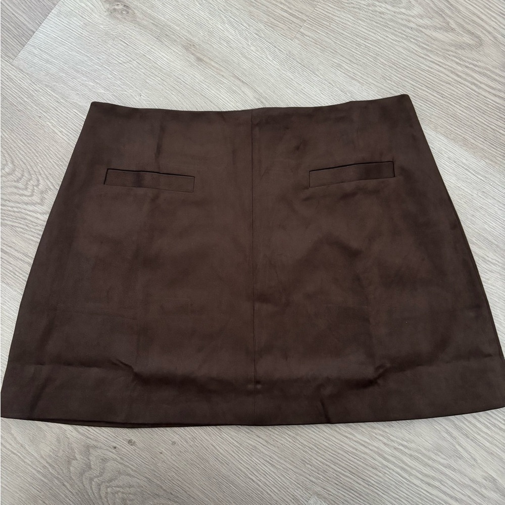NWT suede mini skirt